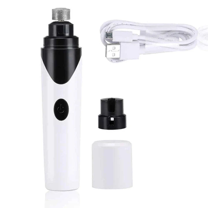 Premium rechargeable electric dog nail grinder with quiet motor and low-vibration design for safe, comfortable pet grooming