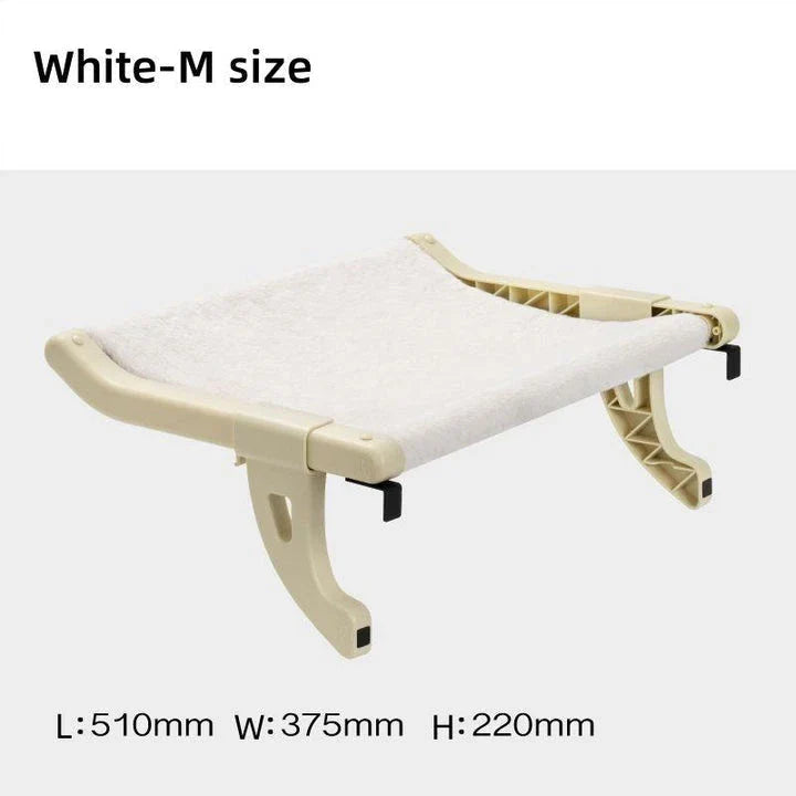 A stylish and durable cat hammock bed that attaches securely to any window, providing your feline friend with a cosy and elevated spot to relax.
