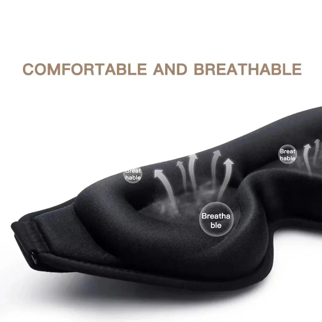 Luxurious 3D sleep mask with mulberry silk and memory foam for ultimate comfort and light blocking
