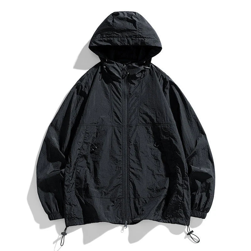 A lightweight, versatile outdoor jacket made from premium nylon fabric, perfect for British adventures and outdoor activities.