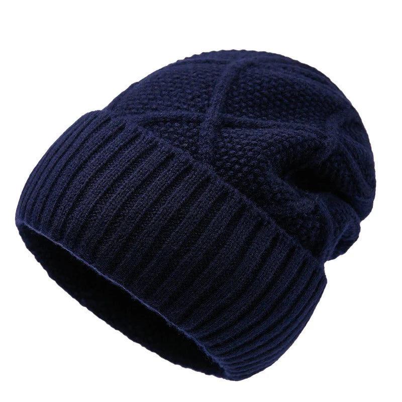 Premium knitted hat in various colours with a dome-shaped design, concave stripe pattern, and adjustable fit for warm outdoor fashion