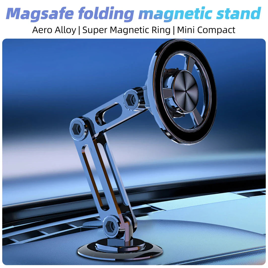 Premium Magnetic 360° Rotating Car Phone Holder with Secure Magnetic Grip and Adjustable Viewing Angle