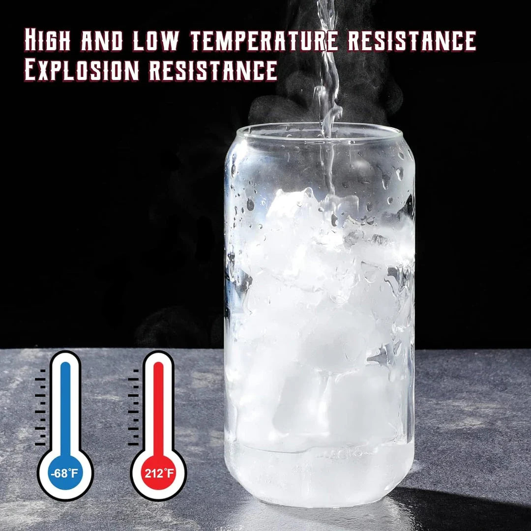 Premium 18.6 oz glass cup with lid and reusable straw for enjoying a variety of cold beverages
