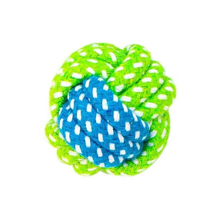 Premium Eco-Friendly Cotton Rope Dog Toy in green-orange colour