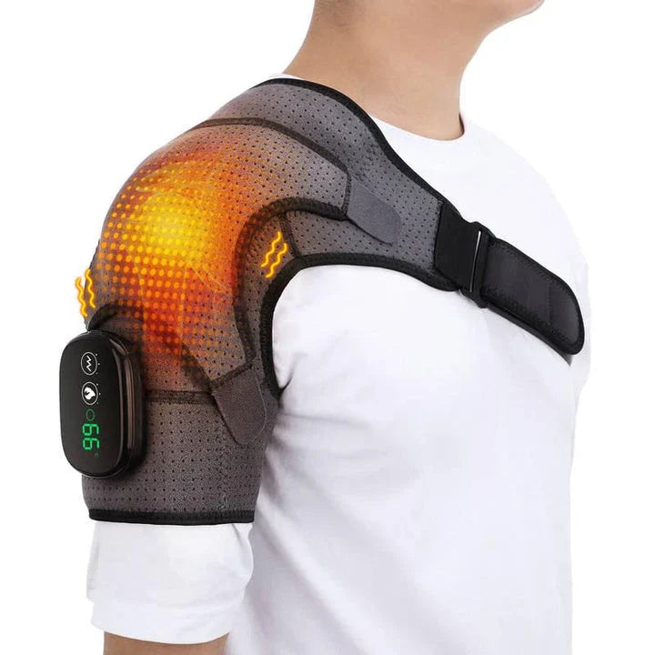 Premium 3-Level Heated and Vibrating Shoulder Massager for Pain Relief and Rehabilitation