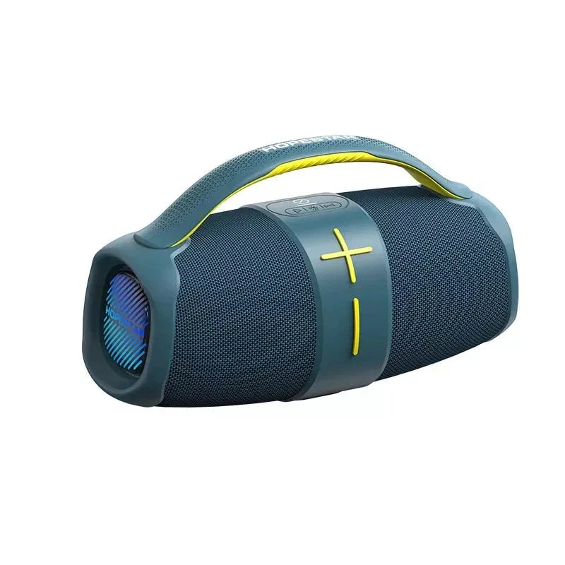 40W High-Power Portable Bluetooth Speaker with Dual Bass Radiators and Vibrant RGB Lighting