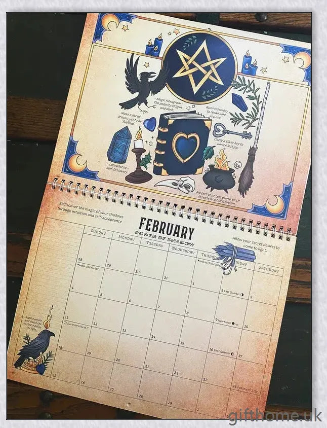 Elegant black decorative calendar with a sleek, modern design for organizing your life with style
