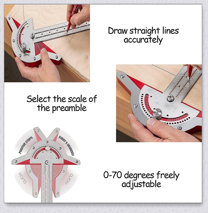 GiftHome UK Precision Woodworkers Edge Ruler: Measuring Perfection at Your Fingertips