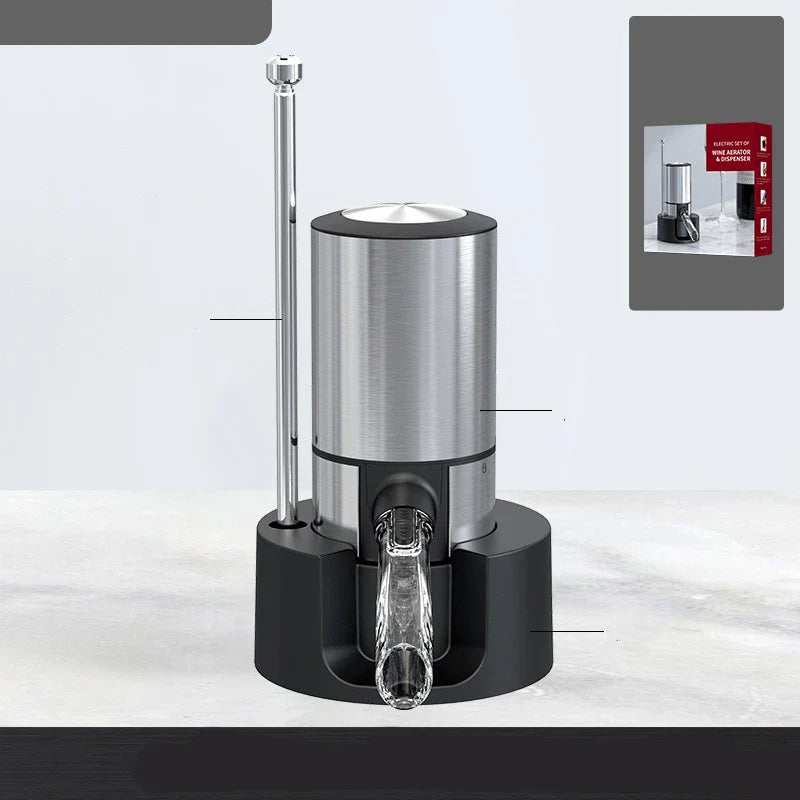 Premium stainless steel aroma decanter with instant decanting function for enhancing wine flavour and aroma