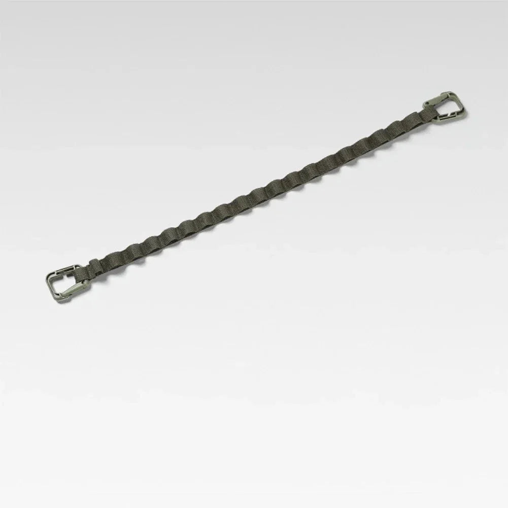 Adjustable camping strap with multi-ring design for organising outdoor gear and supplies