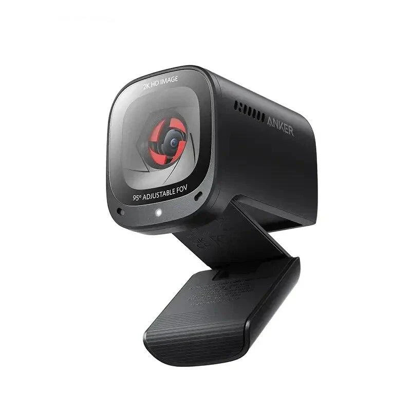 2K Ultra HD Webcam with Noise-Cancelling Microphones and Privacy Cover for Professional Video Conferencing