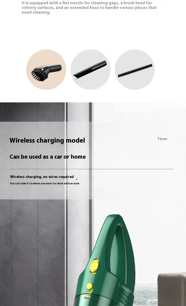 Premium cordless car vacuum cleaner with powerful suction and rechargeable battery for effortless cleaning of vehicle interiors
