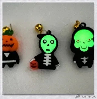Collaween Halloween Pet Collar Adornment with whimsical cartoon patterns and glow-in-the-dark features