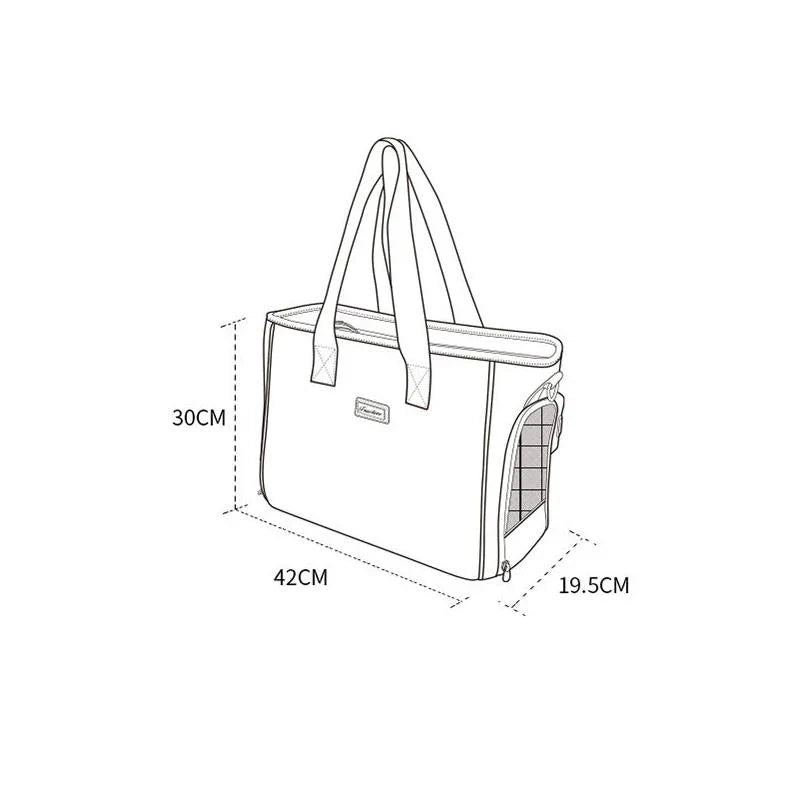 Expandable Pet Carrier Backpack with Soft Plush Mattress and Breathable Mesh Panels for Small Animals