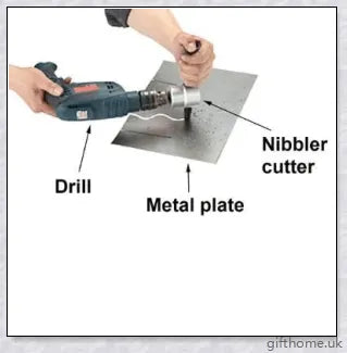 Double-Headed Metal Nibbler - a versatile tool that turns your drill into a powerful cutting machine for effortless metal, plastic, and soft material cutting