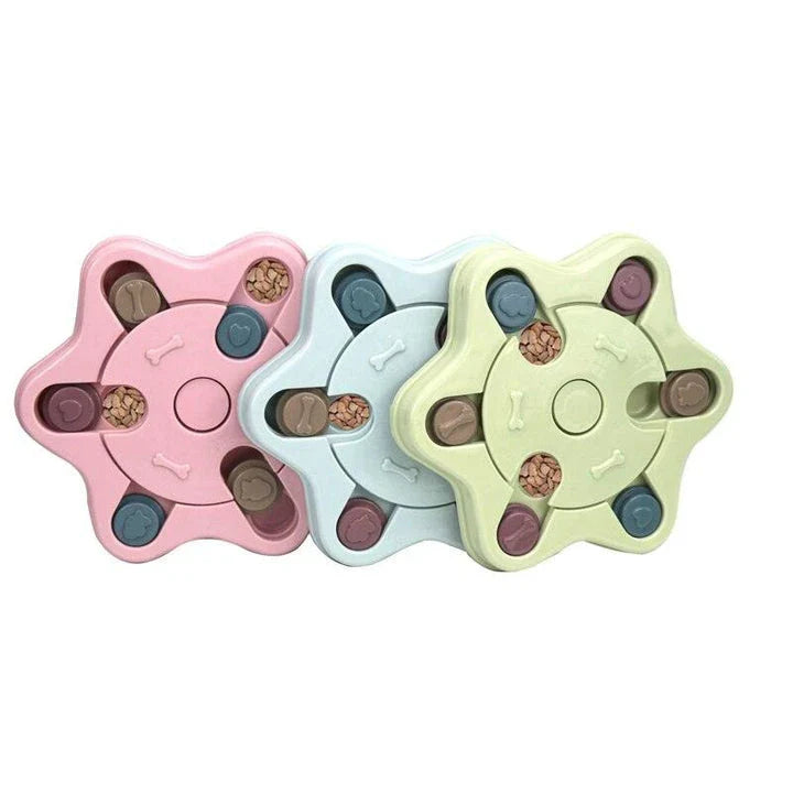 Puzzled Interactive Feeding Bowl for Dogs - Durable Polypropylene Bowl with Puzzle Design to Promote Foraging and Mental Stimulation