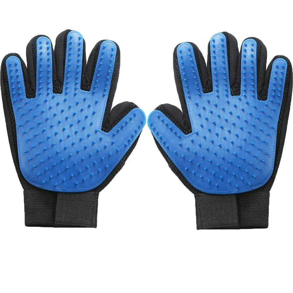 Versatile rubber grooming glove for dogs, featuring a flexible, customised fit and gentle hair removal for effective pet care