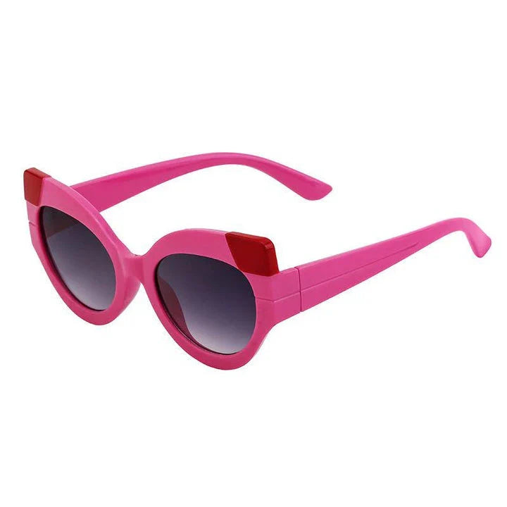 Iconic Cat Eye Retro Punk Sunglasses in black and gray, offering vintage charm and modern edge with UV400 protection