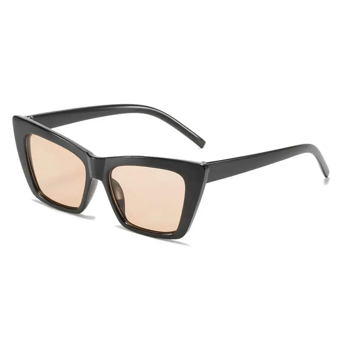 Trendy cat-eye sunglasses with polycarbonate lenses that provide UV400 protection and anti-reflective coating for enhanced clarity