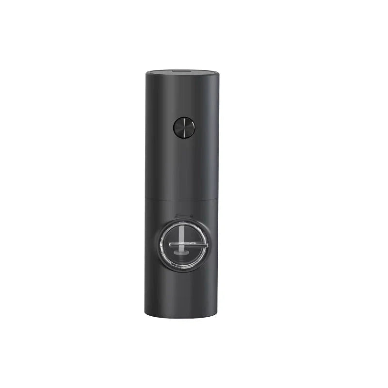 Premium compact electric spice grinder with adjustable coarseness settings, automatic operation, and durable construction for home and travel use