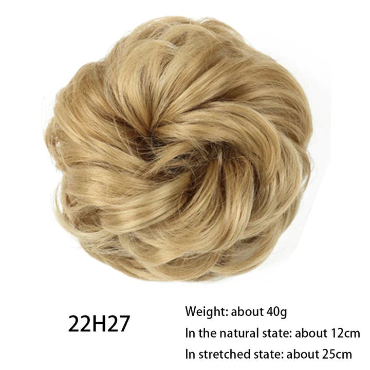 Messy Chignon Donut Hair Bun Pad in Fawn Brown, a versatile hair accessory that provides effortless elegance