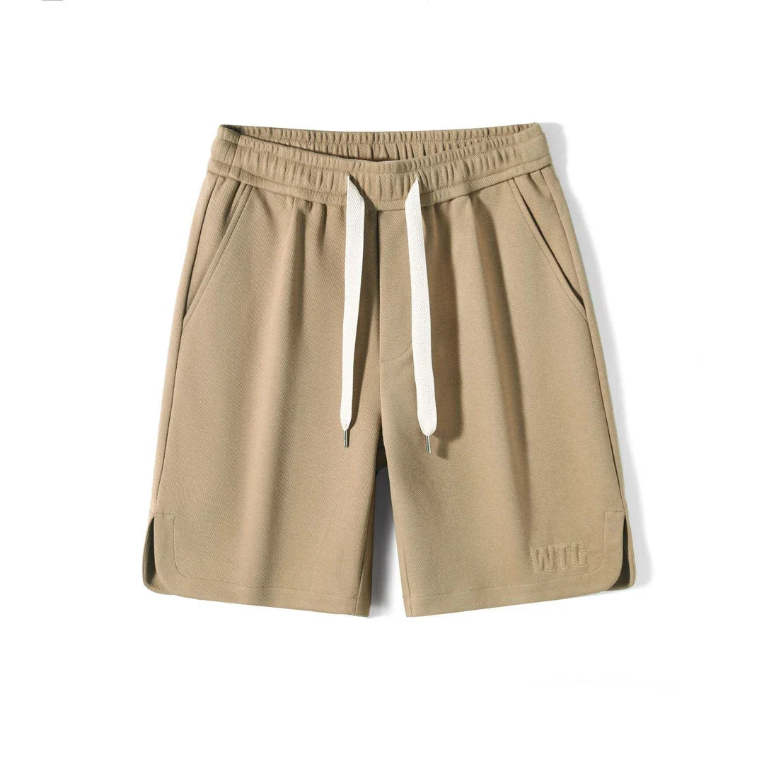 Premium British-made knitted sports shorts in a variety of classic colours, featuring an elastic waistband and loose, comfortable fit.