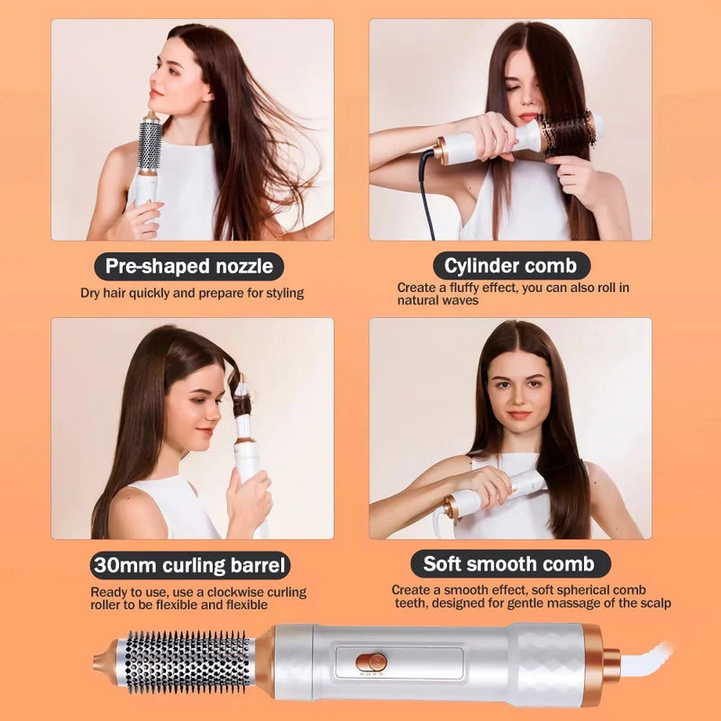 GiftHome UK Versatile 5-in-1 Hot Air Hair Dryer & Brush with Ionic Technology