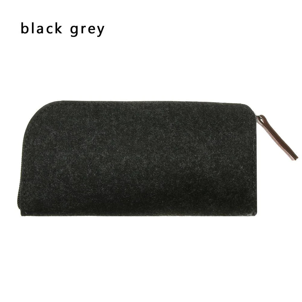 Premium wool felt spectacles case in various colours, designed to protect and store eyewear safely and stylishly.