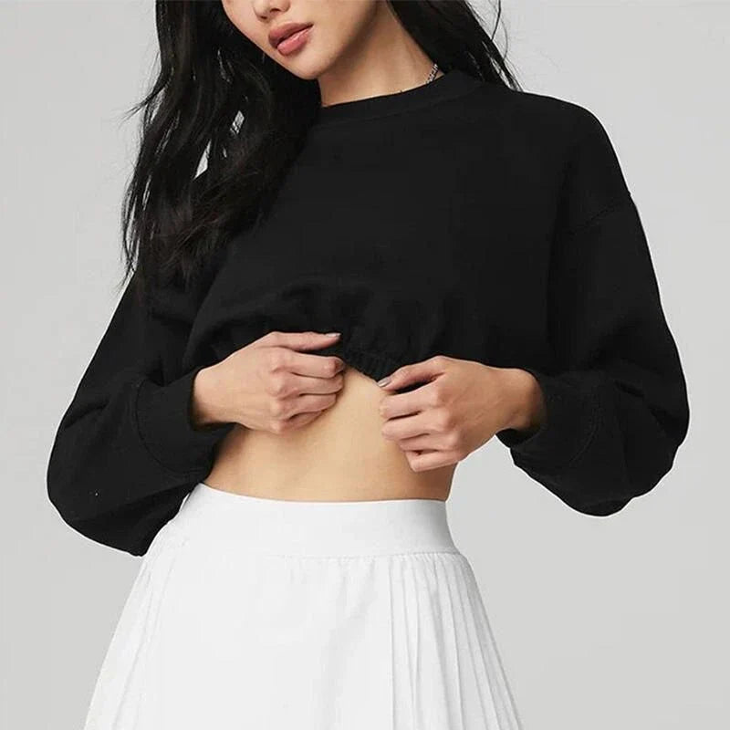 Stylish Cotton Cropped Hoodie for Women in the UK - Chic, Comfortable, and Versatile Autumn/Winter Wardrobe Staple