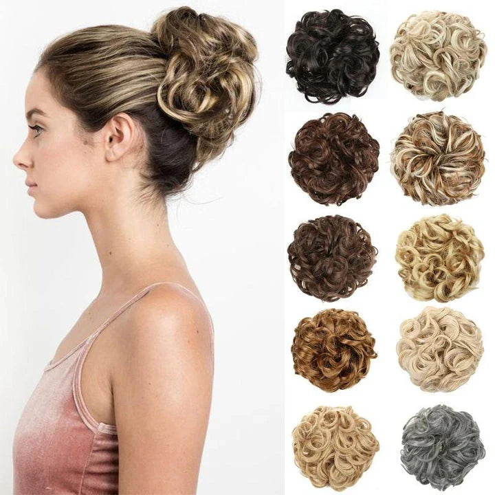 Messy Chignon Donut Hair Bun Pad in Fawn Brown, a versatile hair accessory that provides effortless elegance