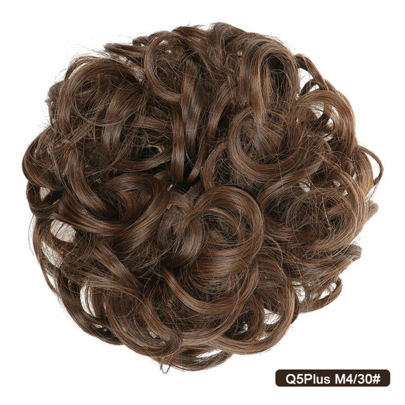 Messy Chignon Donut Hair Bun Pad in Fawn Brown, a versatile hair accessory that provides effortless elegance