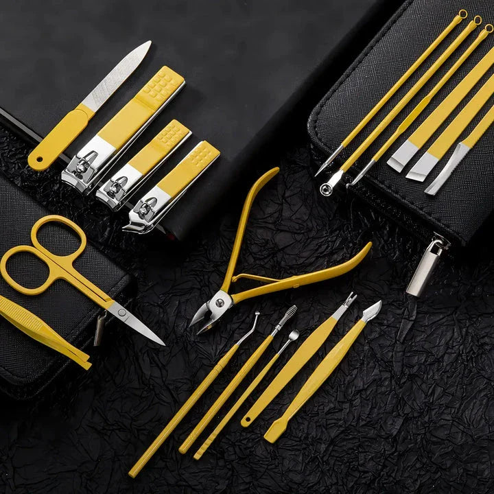 Premium Stainless Steel Nail Clipper Set with Portable Travel Case for Salon-Quality Grooming at Home