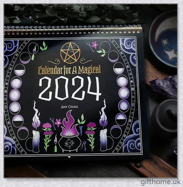 Elegant black decorative calendar with a sleek, modern design for organizing your life with style