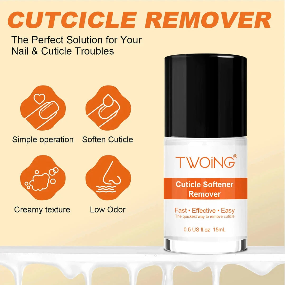 Premium 15ml cuticle softener and moisturiser for hand and foot nail care, softens and hydrates dry, brittle nails
