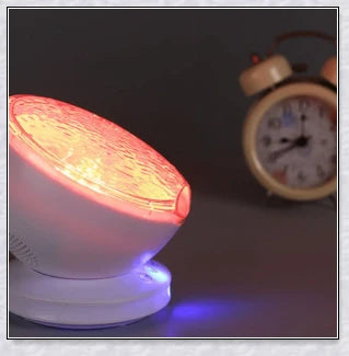 Soothing ocean wave LED projector creates a calming, spa-like atmosphere for relaxation and sleep