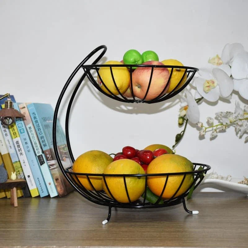 Premium iron fruit basket with ample storage capacity for fresh produce, designed for elegant kitchen organisation