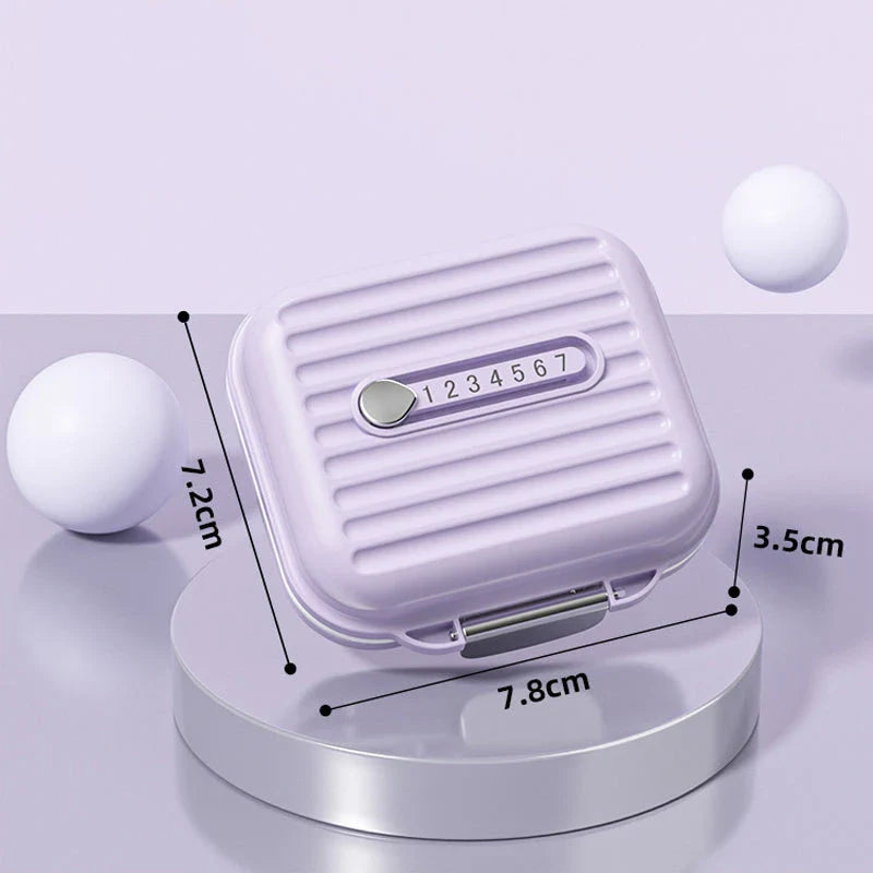 Premium waterproof weekly pill organiser with seven secure compartments for organised medication management