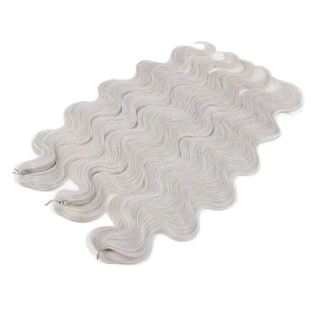 Premium 24-inch body wave crochet hair extensions in ombre blonde shade