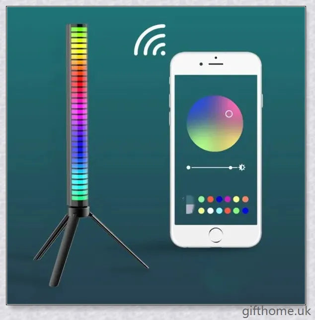 Voice-activated car sound control light with 32 colourful lamp beads, adjustable brightness and speed, and music-synchronized light show