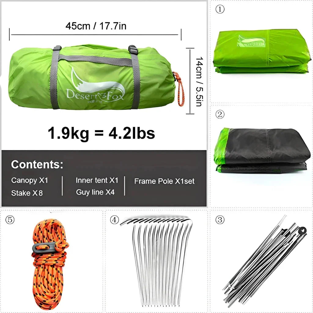 Dependable 3-Season Dome Tent for Two - Lightweight, Waterproof, and Perfect for UK Outdoor Adventures
