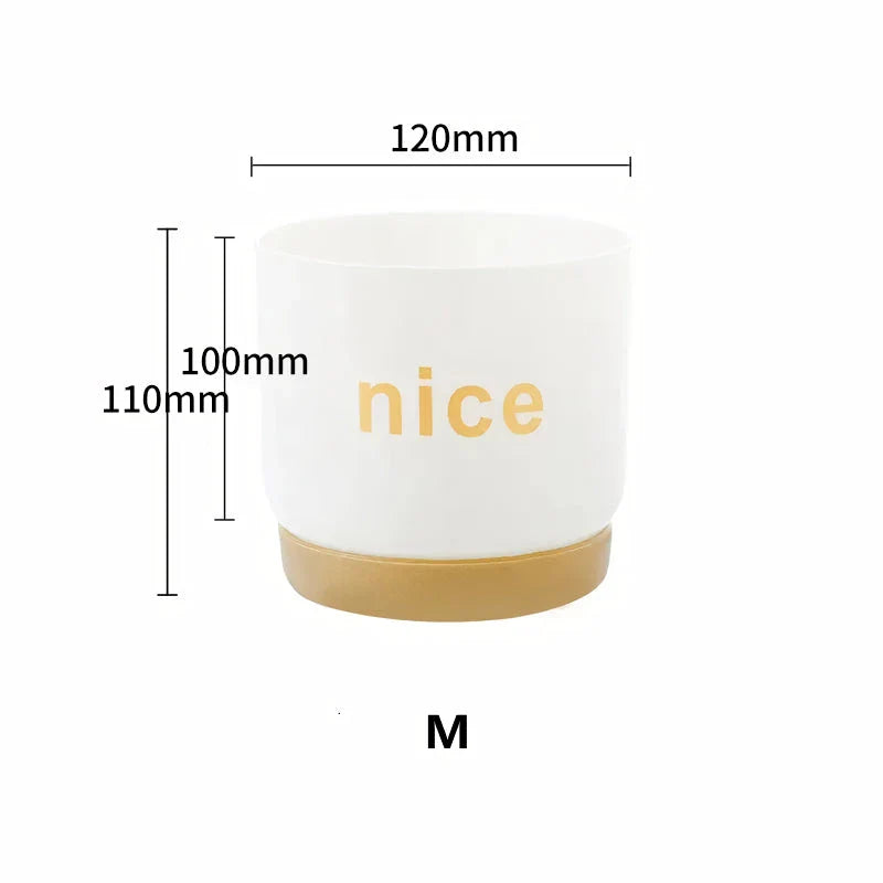 Stylish self-watering planters in various sizes for indoor plants, succulents, and flowers