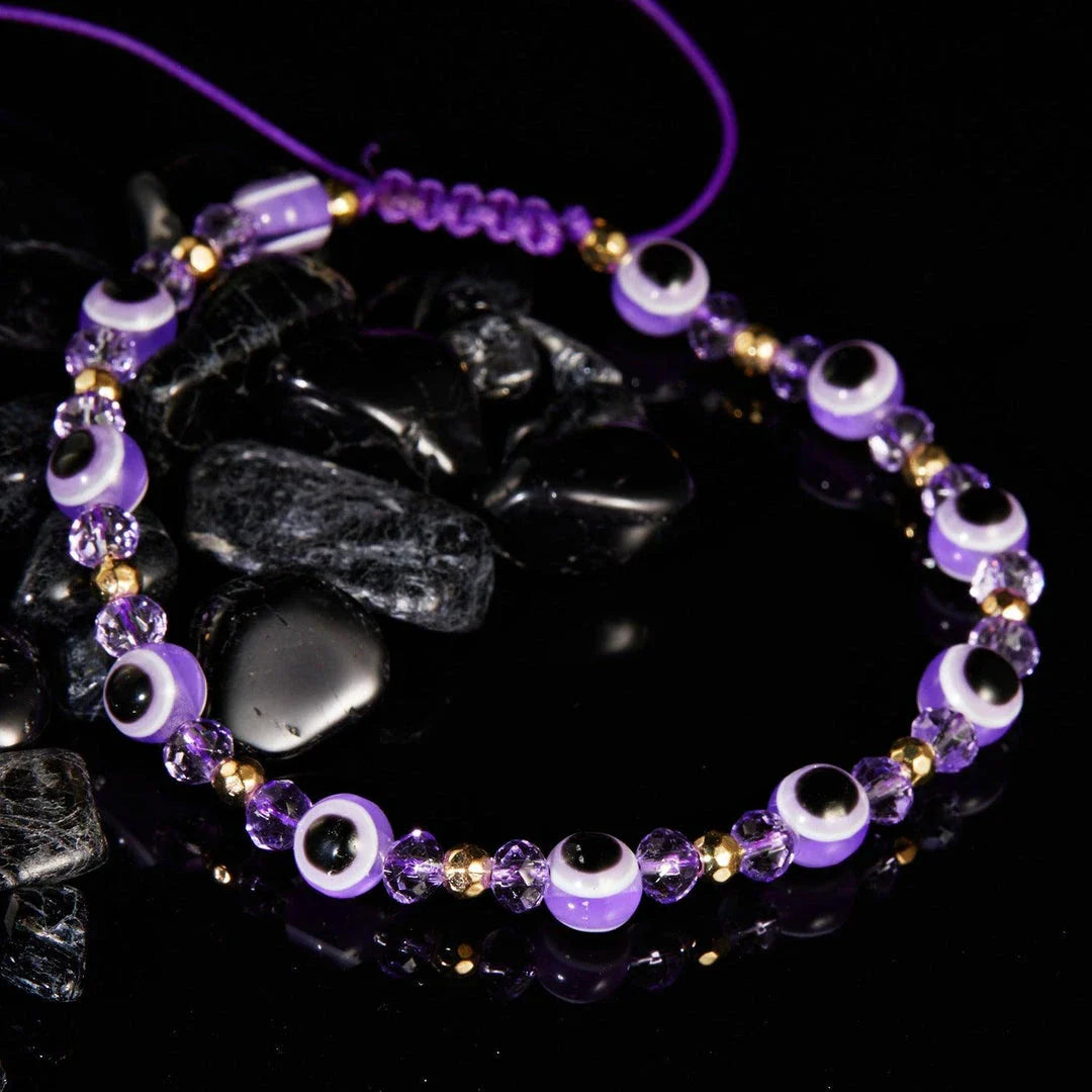 A beautiful adjustable bracelet with sparkling crystal beads in various colours