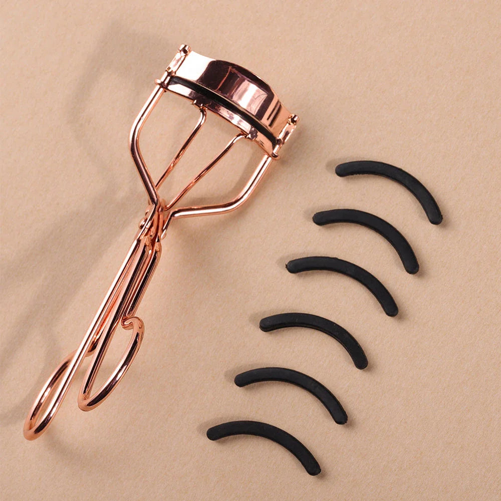 OVW 1PCS Eyelash Curler Clip in rose gold, designed for effortlessly curled and volumized lashes