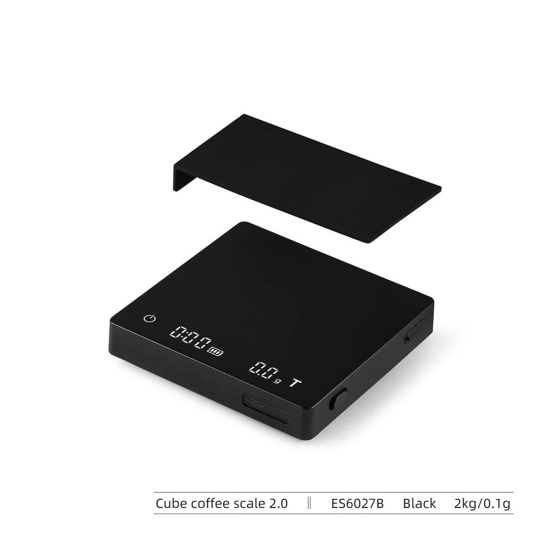 Precision Digital Coffee Scale with sleek white design and accurate 0.1g measurements for perfect coffee brewing
