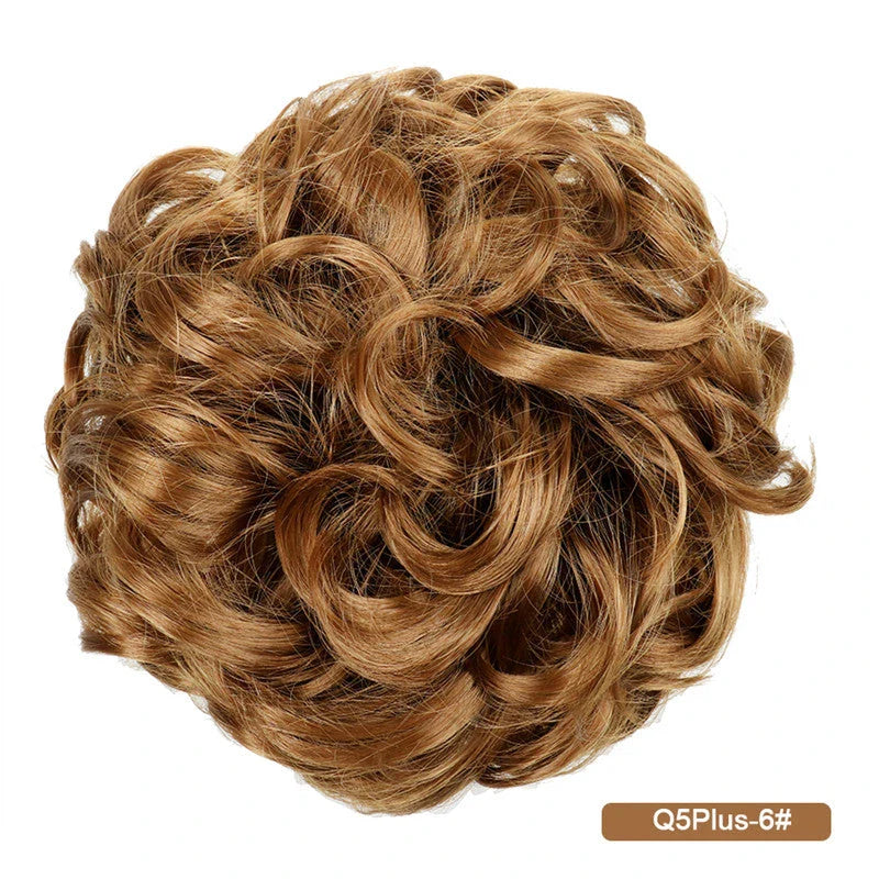Messy Chignon Donut Hair Bun Pad in Fawn Brown, a versatile hair accessory that provides effortless elegance