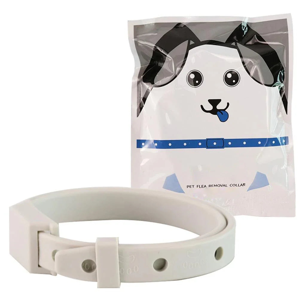 A premium anti-flea and tick collar for small cats and dogs, providing 8 months of continuous protection with an adjustable and water-resistant design.