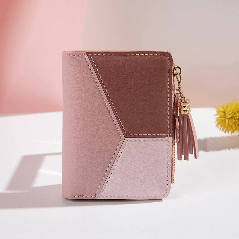 PU Leather Women's Wallet in Black, Blue, and Pink Colours