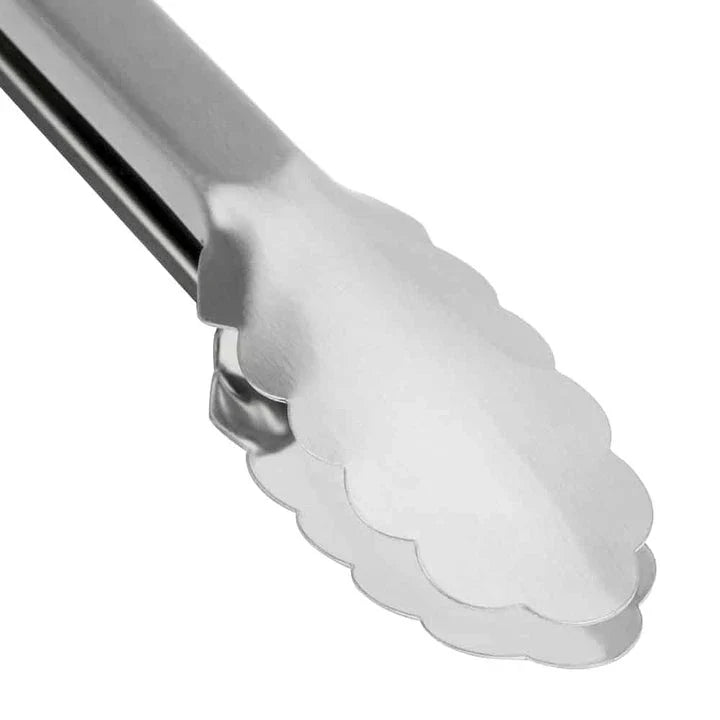 Premium Stainless Steel BBQ Tongs with Silicone Grips for Grilling and Serving