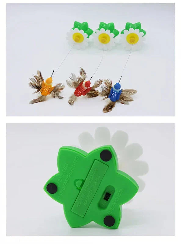 A high-quality electric rotating butterfly cat toy that captivates feline attention and encourages active play.