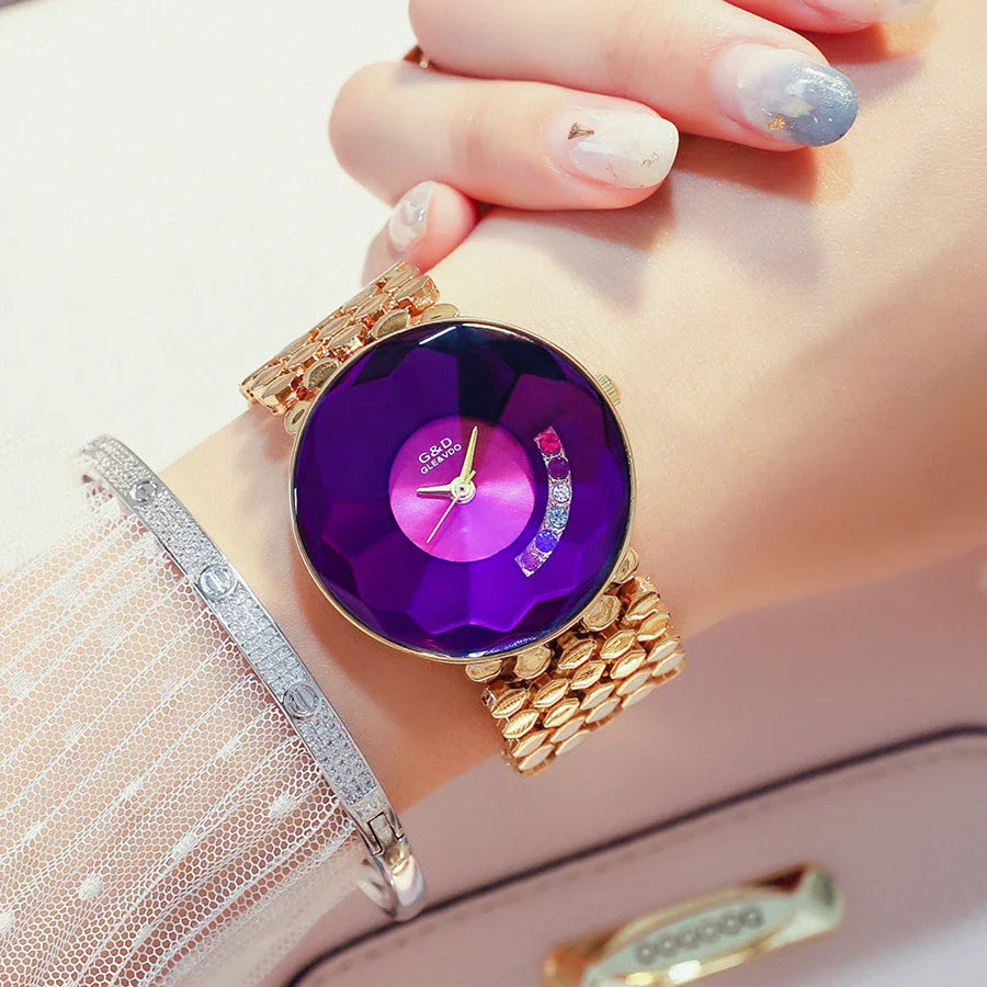 Premium stainless steel quartz watch with a sleek electroplated finish, ideal for formal and everyday wear.